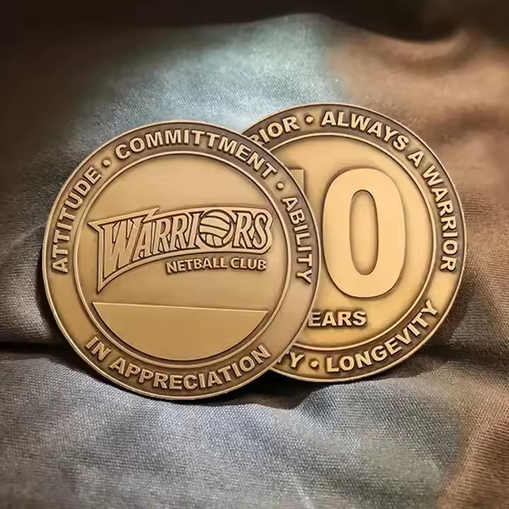 Custom 3D Logo Metal Coin with High-Relief Design