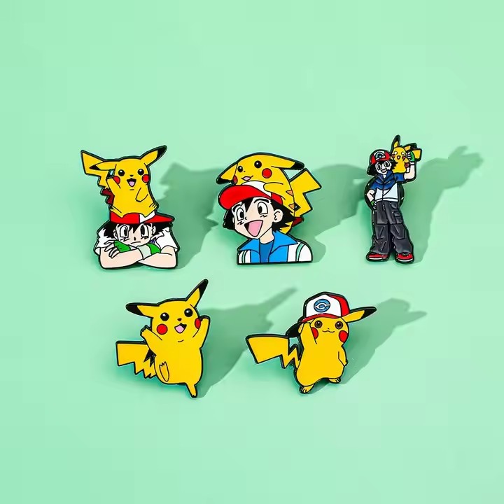 Direct supply anime cartoon metal pin with colorful design and durable finish