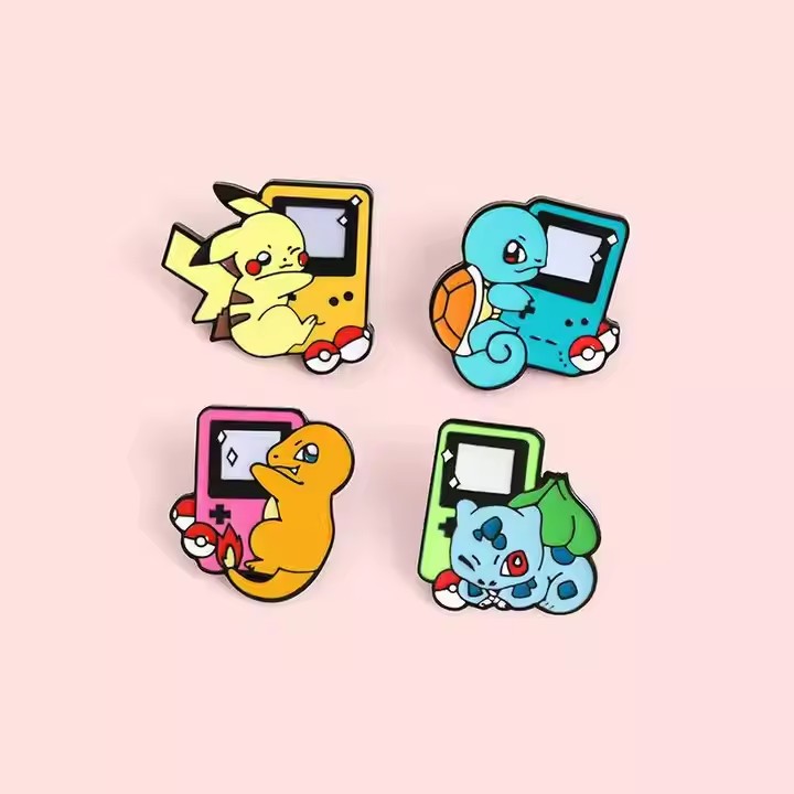 Hot selling anime design soft enamel metal pin with vibrant colors