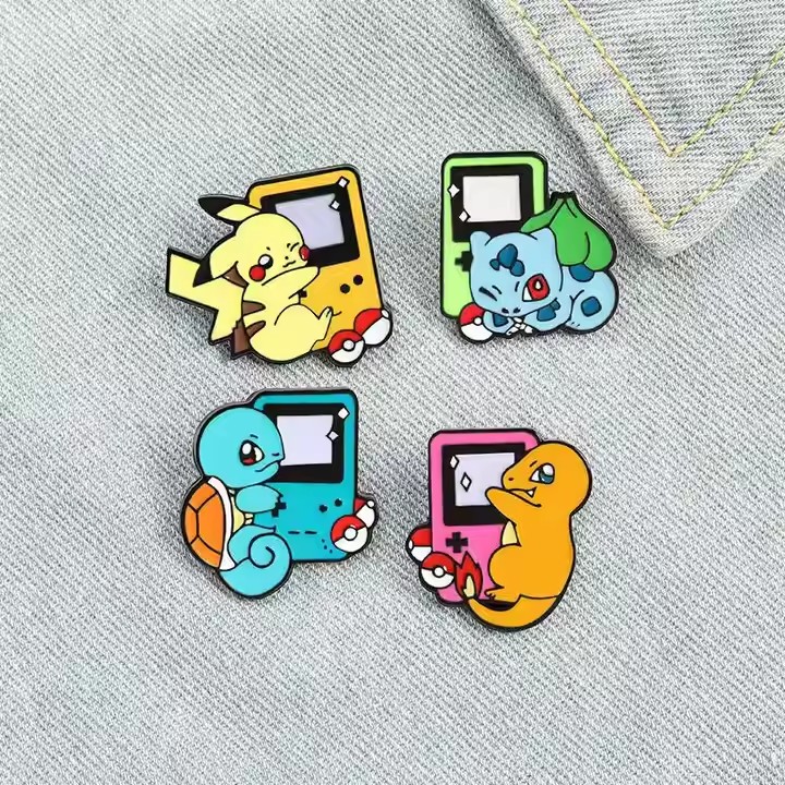 Hot selling anime design soft enamel metal pin with vibrant colors