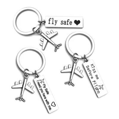 Remove Before Flight Metal Keychain for Aviation Gifts