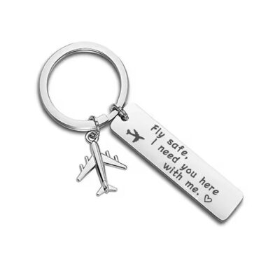 Remove Before Flight Metal Keychain for Aviation Gifts