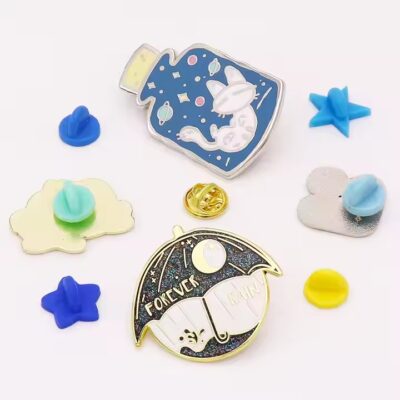 Cute enamel metal pin with vibrant colors and durable finish