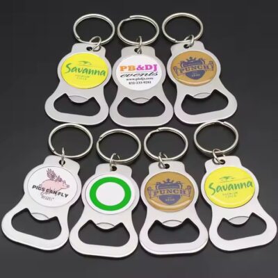Custom Metal Keychain Bottle Opener with Logo for Everyday and Promotional Use