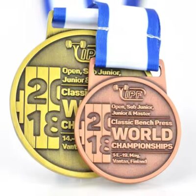 Classic Custom Marathon Medal with Ribbon for Running Events