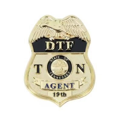 3D embossed enamel metal badge for apparel – custom logo pin for fashion branding