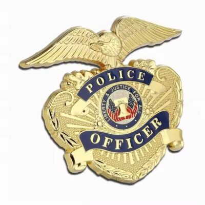 3D embossed enamel metal badge for apparel – custom logo pin for fashion branding