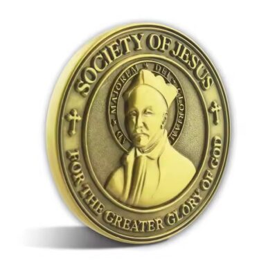 Antique custom challenge coin with embossed design