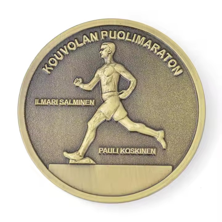 Antique bronze commemorative metal coins with custom design