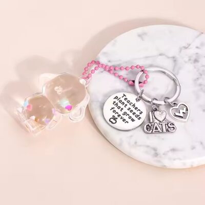 Creative Engraved Stainless Steel Cute Metal Keychain
