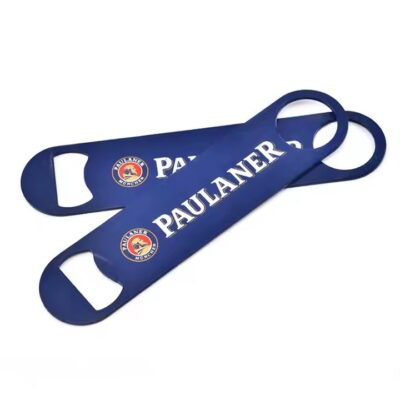 Custom high-quality double-hole flat metal bottle opener