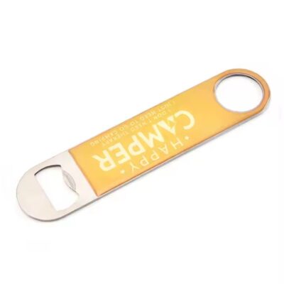 Custom high-quality double-hole flat metal bottle opener