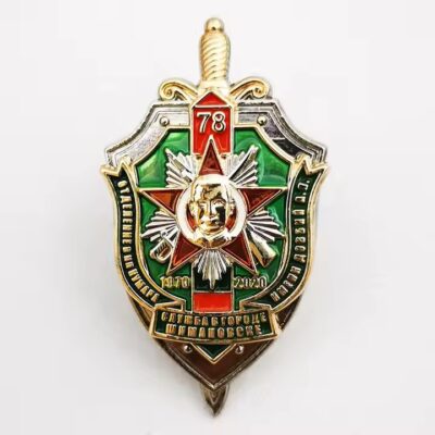 High-Quality Custom Metal Badge with Polished Gold Finish