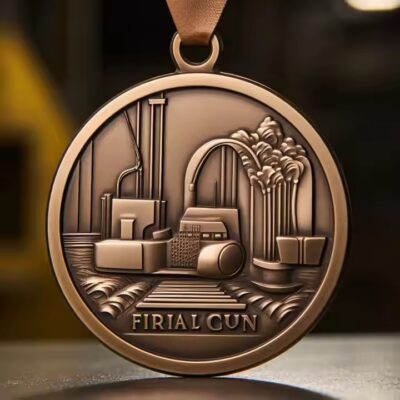 Custom Bronze Corporate Medal with Logo for Team Building