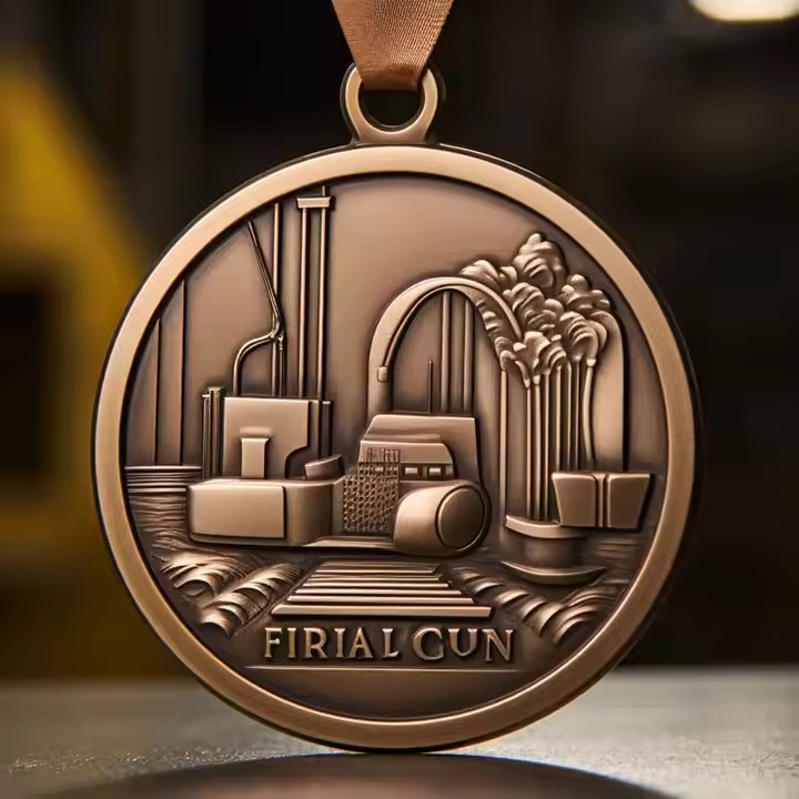 Custom Bronze Corporate Medal with Logo for Team Building