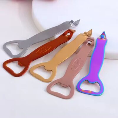 Custom logo stainless steel bar blade metal bottle opener