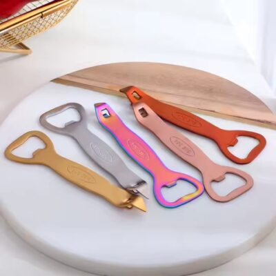 Custom logo stainless steel bar blade metal bottle opener