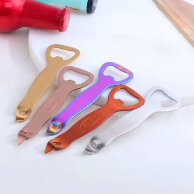Custom logo stainless steel bar blade metal bottle opener