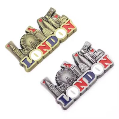 Best-selling London 3D metal fridge magnet featuring iconic landmarks