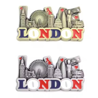Best-selling London 3D metal fridge magnet featuring iconic landmarks