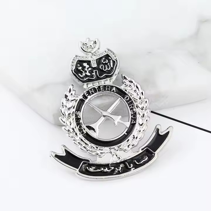Custom luxury metal badge with logo – premium personalized emblem