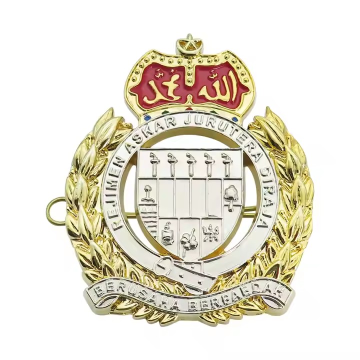 High-quality custom metal badge with logo – wholesale promotional emblem