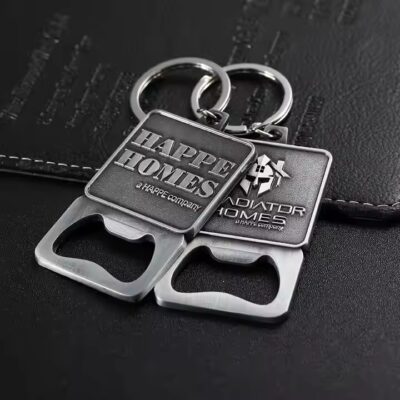 Best-selling metal keychain bottle opener with engraved logo
