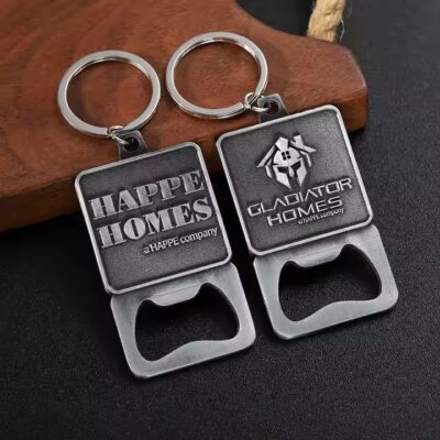 Best-selling metal keychain bottle opener with engraved logo
