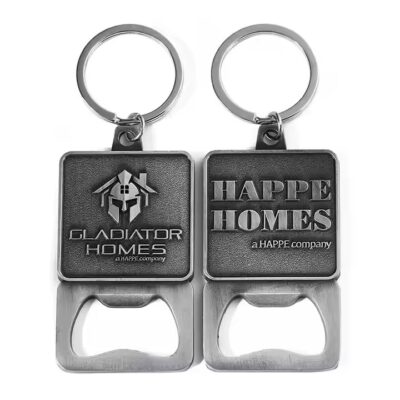 Best-selling metal keychain bottle opener with engraved logo