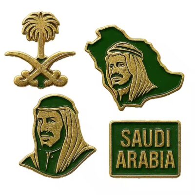 Saudi Arabia souvenir metal fridge magnet with detailed design