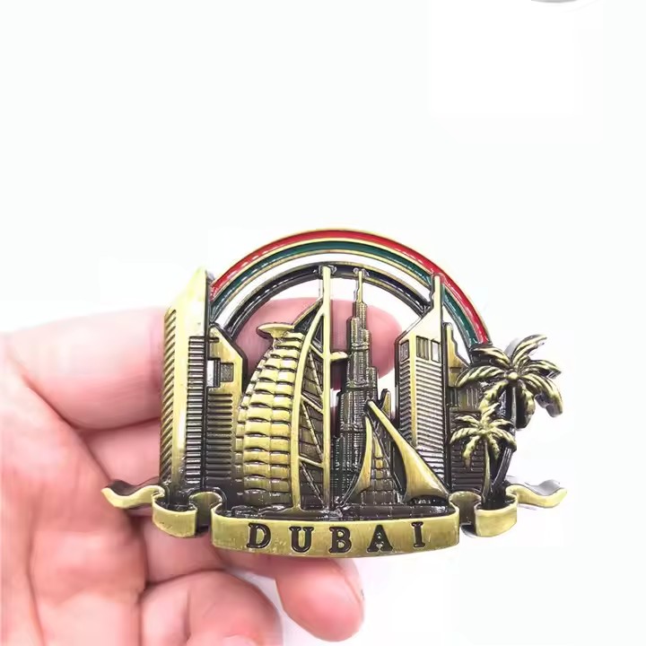 Personalized travel souvenir metal fridge magnet for home decoration
