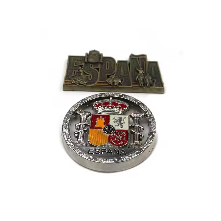 Personalized travel souvenir metal fridge magnet with custom scenic design