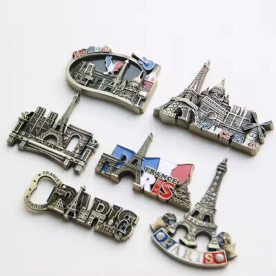 Best-selling travel souvenir metal fridge magnet with custom landmark design