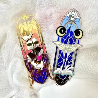Soft enamel colorful metal bookmark with custom shape and vibrant colors