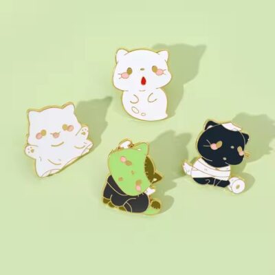 Cute girl enamel metal accessory pin with custom design