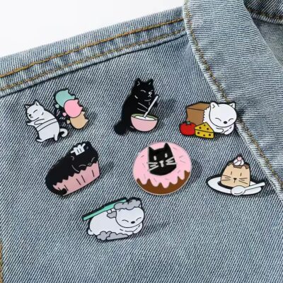 Fashion enamel metal lapel pin for clothing decoration