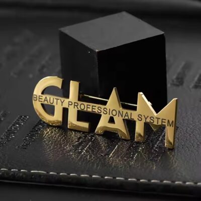 Stainless steel business gift metal lapel pin with custom logo