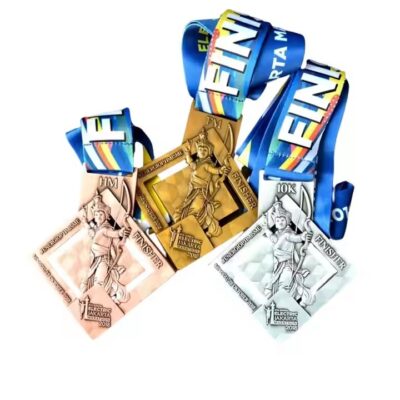 Blank Gold Silver Bronze Cycling Medal for Custom Engraving