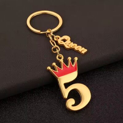 Holiday-Themed Custom Craft Metal Keychain for Gifts and Promotions
