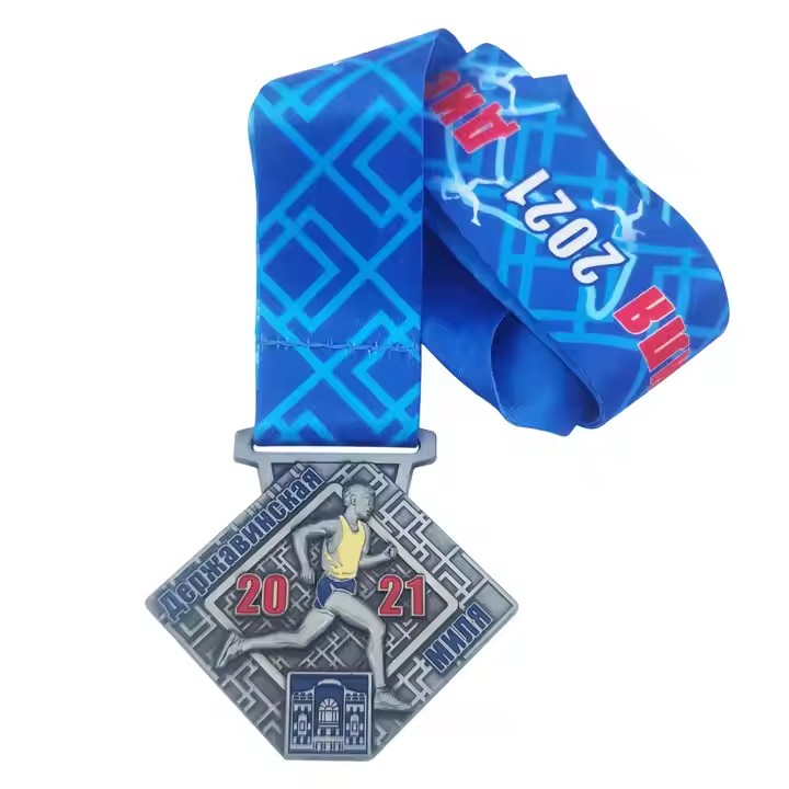 Premium Marathon Sports Metal Medal with Custom Design