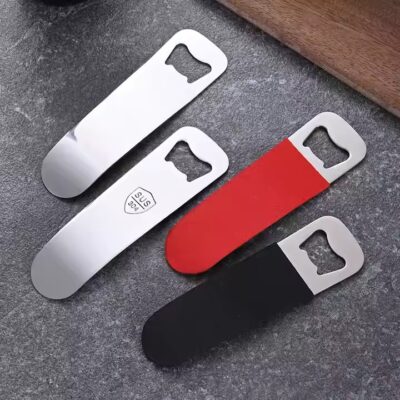 Dual-use wine and beer metal bottle opener with custom logo