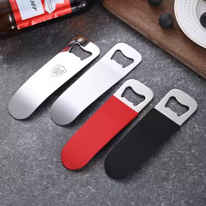 Dual-use wine and beer metal bottle opener with custom logo