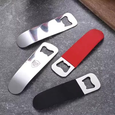 Dual-use wine and beer metal bottle opener with custom logo