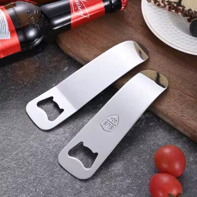 Dual-use wine and beer metal bottle opener with custom logo