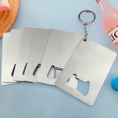 Blank credit card metal bottle openers for business use