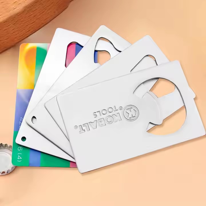 Blank credit card metal bottle openers for business use