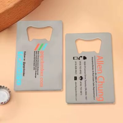 Blank credit card metal bottle openers for business use