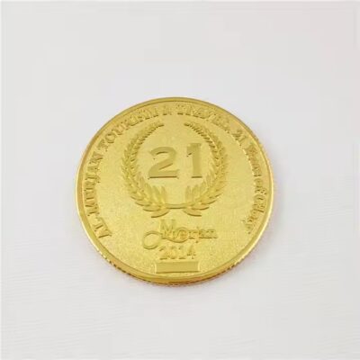 Double-sided brass custom metal coin for promotional and collectible use