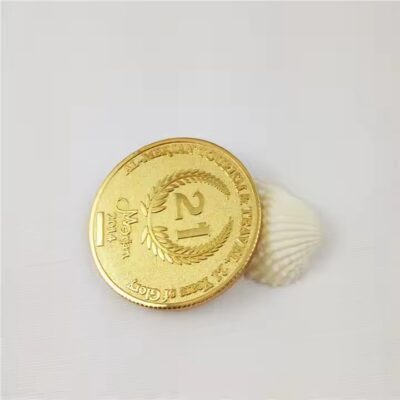 Double-sided brass custom metal coin for promotional and collectible use