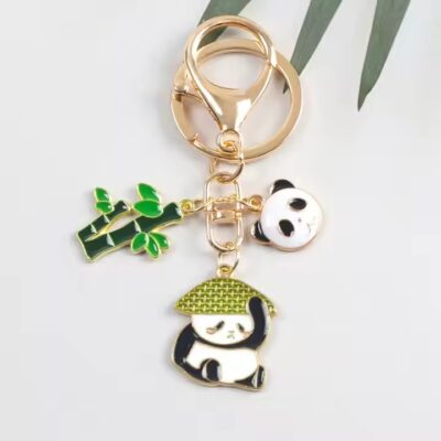 Custom Enamel Panda Metal Keychain for Promotions